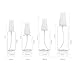 4PCS 40ml/50ml/80ml/100ml Clear Refillable PET Fine Mist Spray Bottles Empty Atomizer Bottles for Travel Party