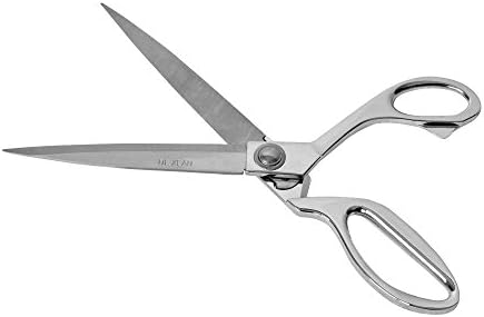 【Lifetime Warranty】Bigtree 10.5'' Silver  Stainless Steel sharp Tailor Scissors clothing scissors barbecue cut adjustable kitchen scissors fabric heavy duty for tailoring, craft, household and kitchen（Silver）