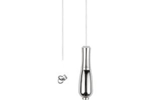 KingYH 1 Light Pull Chain Teardrop Bathroom Extension Fan Pull Chain with 150cm Blind Cord Pull Stainless Steel Blind Pull Cord Pendant Weight Handle for Bathroom Toilet Ceiling Light Lamp Fan Switch