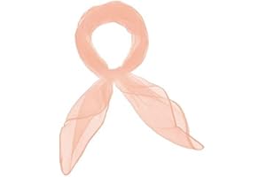 Basic Sense Plain Square Chiffon Neck Scarf For Lady Retro 50s Light Weight