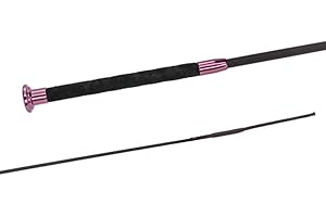 JA Horse Fleck SilkTouch Cravache d'équitation pour cheval, dressage, équitation, cravache de dressage, poignée ultra douce (rose, 100 cm)