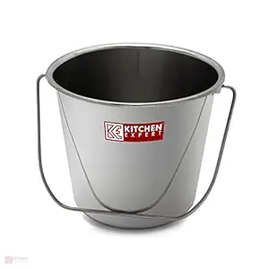 Steel Bucket Multipurpose, Non Joint - Leak Proof, 100% Ss,15 LTR Approx.