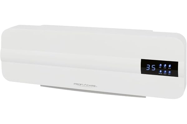 ProfiCare® Väggvärmefläkt med fönsteröppendetektering | Radiator för upp till 60 kvm | elvärme för väggmontering inkl. monteringsmaterial