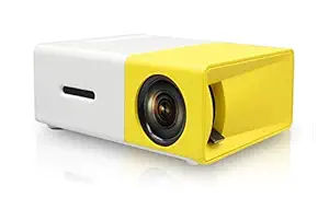 NXXTTNK 400LM Portable Mini Home Theater LED Projector with Remote Controller, Support HDMI, AV, SD, USB Interfaces (Yellow)