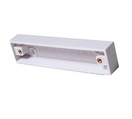 Merriway BH04526 Pattress Surface Moulded Box For Two Gang Architrave Switch - White