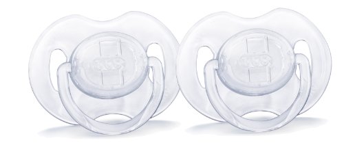 Philips AVENT Translucent Orthodontic Infant Pacifier, 0-6 Months, Color May Vary