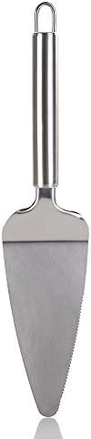 DIMDIM Professional Pie Cake Server Pizza Shovel Cutter Blade Spatula Slotted Pizza Cut Turner Stainless Steel Cake Pizza Shovel Baking Utensils Steak Picks Western Restaurant Tools