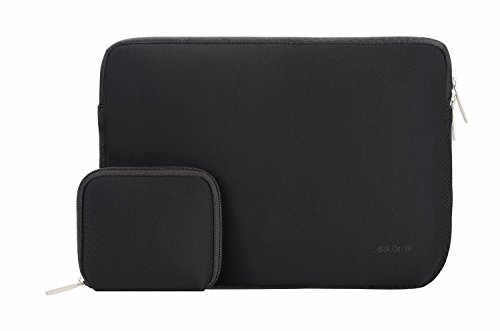 MOSISO Wasserresistente Lycra Laptop Hülsen Beutel Abdeckung für 11-11,6 Zoll MacBook Air, Ultrabook Netbook Tablette mit einem kleinen Fall, Schwarz