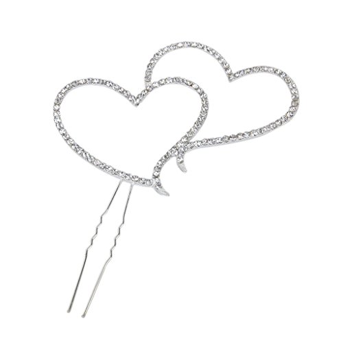 spécification Cake Topper Tige de Double Cœurs de Strass Décoration de Gâteau pour Fête d'Anniversaire Mariage