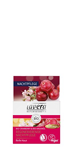 lavera Regenerierende Nachtpflege mit Phytocollagen ∙ Bio Cranberry & Arganöl ∙ Anti Falten Nachtcreme ∙ vegan ✔ Bio ✔ Naturkosmetik ✔ Natural ✔ Kosmetik Gesichtscreme 1er Pack (1x50ml) - 2