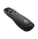 Bis zu 15 m Reichweite Logitech Wireless Presenter R400, intuitive Bedienung, roter Laserpointer, 15 m Reichweite, Plug&Play