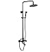Produktbild SEEKSUNG Wasserhahn Badezimmer Duscharmatur Moderne Thermostat-Niederschlag-Kopf-Kupfer schwarz und bronze Dusche Alle Kupfer Duschkopf Spray Bad Hardware-Set