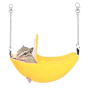 KUDES Banana Hamster Bed House Hammock Small Animals Hanging Warm Bed House Cage Nest Hamster Accessories