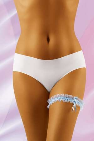 Strumpfband Blau aus Organza elegant weich