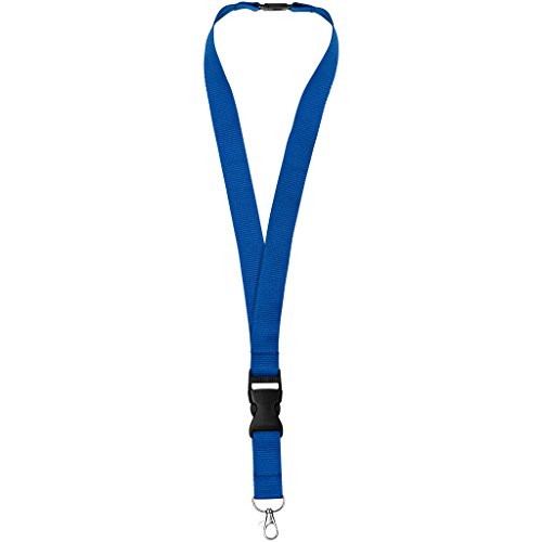 Cinta colgante para tarjeta de identificaci n Promofix con mosquet n de metal de seguridad color azul real Cinta colgante para tarjeta de identificaci n Promofix con mosquet n de metal de seguridad color azul real