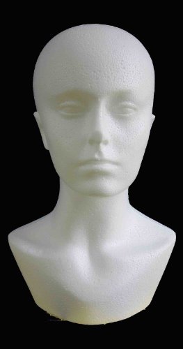 Preisvergleich Produktbild Unisex Polystyrene female Head Display Mannequin With Shoulder for wigs by euroshop.co