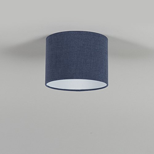 QAZQA Modern Polyester Lampenschirm 20/20/15 Zylinder antik blau , Rund gerade Schirm Pendelleuchte, Schirm Stehleuchte, - 3