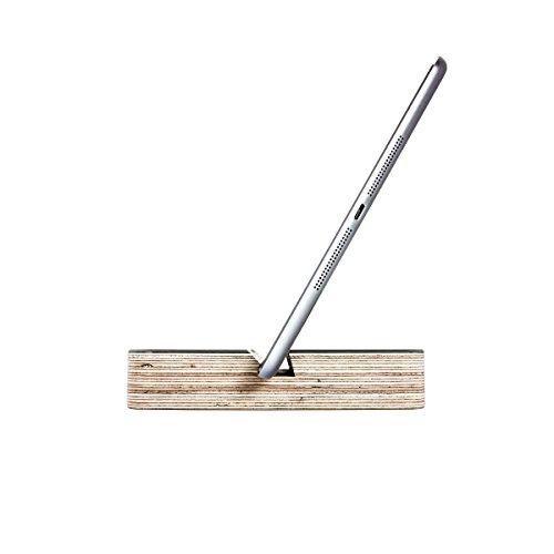 FORMGUT // iPad Ständer Holz, Tablet-halter für iPad Pro, Air 2, Mini 2, 2 Winkel Neigungen, Schreibtisch, Bett oder Boden Halterung // Handmade in Germany (Schwarz Linoleum) - 7