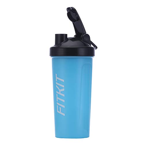 Fitkit FT1356-03 Prime Shaker Bottle with Wire Blending Ball, 700ml (Blue/Black)