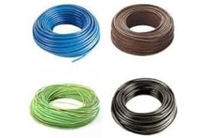 D&S MEGASTORE CAVO ELETTRICO UNIPOLARE N07V-K CAVO 1x1,5 mm² ISOLATO CON PVC - 4 MATASSE DA 50 METRI COLORE MARRONE - NERO - BLU - GIALLO VERDE FLESSIBILE