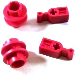Lego Technic Red Driving Ring 2L + Red Changeover Catch (each sorte 2 loose pieces)