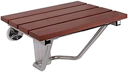 GJ-LYD Folding Shower/Bath Stools Wall Mounted Wooden Anti-Slip Heavy Duty Bath Seat Pregnant Women Elderly Disabled