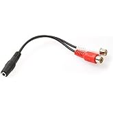 S-link SL-358 15cm 3.5 F to 2 RCA F Stereo Cable