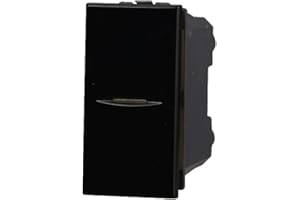 ZOREI Serie Civile Compatibile Con Bticino Axolute (Pulsante Assiale, Nero)