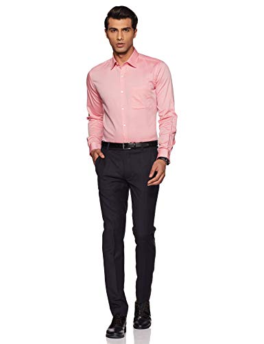 raymond men's plain slim fit formal shirt