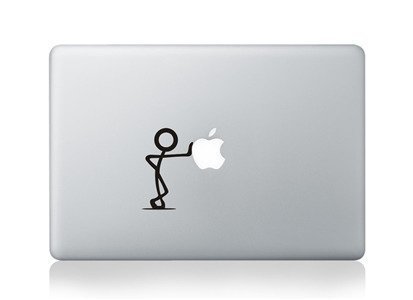 Leaning Man Macbook Pro 13 15 Macbook Air 11 13 inch decal sticker Aufkleber art for Apple Laptop