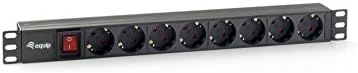 equip Steckdosenleiste 19" 8-fach Schuko mit Schalter schwarz