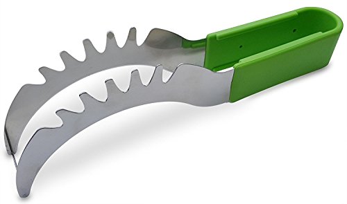 KITCHEN SAMOURAI Wassermelonen Schneider Wie aus dem TV schneidet einfach verzehrgroße Stücke aus Melonen, hochwertiges Design, nehmen Sie mehr gesunde Früchte in Ihren Ernährungsplan auf - 2