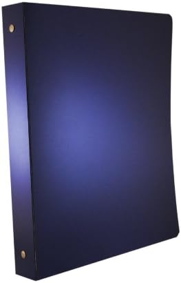 Aurora GB PolyPro Binder, 1-Inch Black Round Ring, 8-1.2 x 11 Inches, 2-Tone Metallic - Blue Ice/Black and Heavy Duty 55 Gauge Polypropylene (AUA60004)