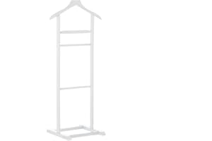 Relax World Servo Muto in Legno Naturele di Quercia,Servomuto Appendiabiti Indossatore per Camera da Letto e Spogliatoio,Multifunzionale,Dimensioni P36xL48xH107 cm