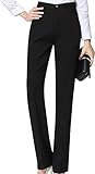 anzughose damen dunkelblau Polyester CYSTYLE Damen Hohe Taille Gerade Hose Kellnerhose Anzug Hose Anzughose Service Classic Style (XS)