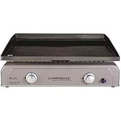 Campingaz Plancha Gaz BF L, 2 Brûleurs en Acier, Puissance 6 kW avec la Technologie Blue Flame, Plancha à Poser, Large Plancha à Revêtement Anti-adhésif, Cuisson Teppanyaki