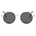 Produktbild Sharplace Retro Sonnenbrille Vintage Rund Steampunk Brillen Polarisiert - Gold-Grau