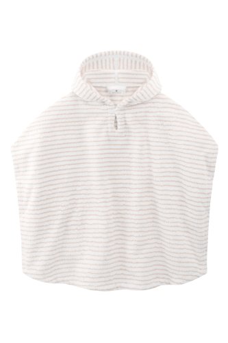 Bellybutton Unisex Baby Terry Poncho Bathrobe White/ Taupe Striped 1 - 8 Years