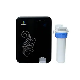 Aquabelle Fully Automatic 7 stage with Silver impregnated Carbon UF + RO Membrane Water Purifier Capacity 6.5 Ltr Storage Black