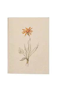 De Kulture Works Handmade Flower Art, Eco-Friendly, Acid-Free Paper, Flat Open, Soft Cover Pocket Diary, A7 size, 125 GSM, 100 Blank Pages -Set of 2