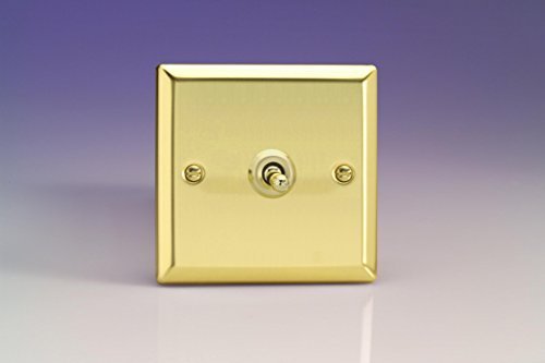 Varilight XVT1 Interrupteur à bascule simple ou bidirectionnel en laiton victorien 10 A