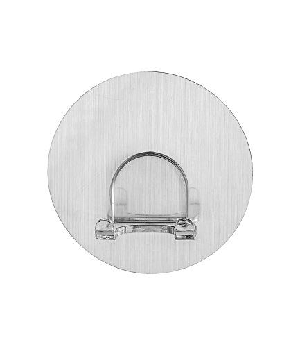 WENKO 21934100 Static-Loc Wandhaken Duo Osimo – Befestigen ohne Bohren, Polyethylenterephthalat, 8 x 3.2 x 8 cm, Silber - 4