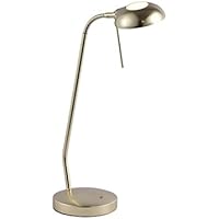 LED latón Noche Lámpara de mesa con regulador de intensidad táctil lámpara de escritorio lectura 3 W (Noche Lámpara de mesa, DIMM Bar, altura 58 cm, blanco cálido)