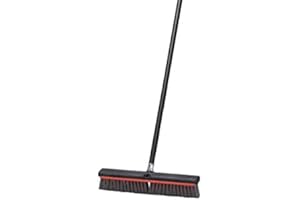 Clim Profesional Cepillo de barrendero 2 en 1 con Mango y haragán. Cepillo Grande para Barrer Que Dispone de haragán recogeaguas. Válido Tanto para Barrer como para Recoger líquidos