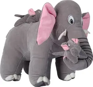 TANAZ TZ006 Mother Elephant Soft Toy for Kids Birthday Gift for Girls Wife Boyfriend Husband (Grey,L-30cm,H-25cm)