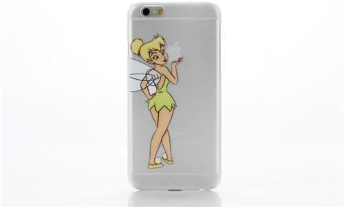 FASHIONFORT BRAND NEW IPHONE 4/4s/5/5s/5c/6/6+ transparent case/covers Disney Ariel Frozen Elsa Snow White Rapunzel Jasmine Cinderella Alice Tinkerbell (iPhone 5c, Tinkerbell)