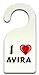 Produktbild Personalisierter Türhänger (Türschild) mit Aufschrift Ich liebe Avira (Vorname/Zuname/Spitzname)