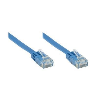 Preisvergleich Produktbild Patchkabel, Cat. 6, U / UTP, FLACHKABEL, blau, 10m, Good Connections®