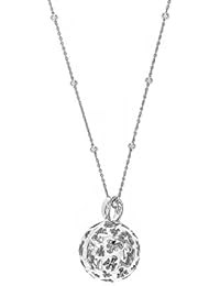 Padre Nostro - Collana sfere alternate lunga 100Cm in Argento 925 e chiama angeli forato da 18MM