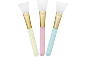 CHEEROYAL Lot de 3 pinceaux en silicone pour masque facial - Pinceaux applicateurs pour appliquer un masque facial, un masque pour les yeux, un sérum ou un outil de maquillage DIY